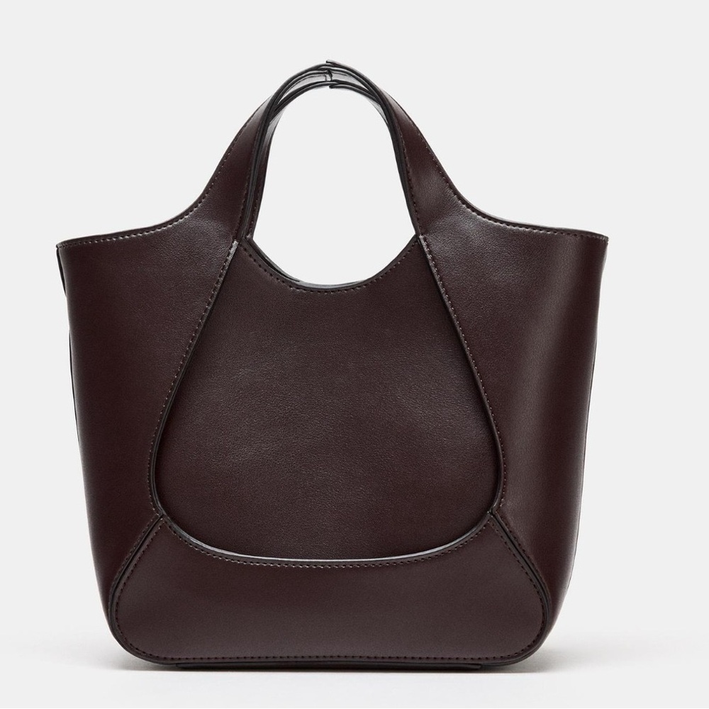 NWT Zara Crossbody Bag Brown Burgundy